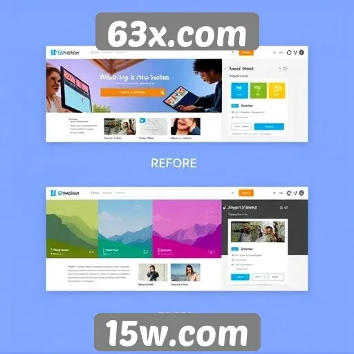 Evolução da interface do 63x.com para usuários